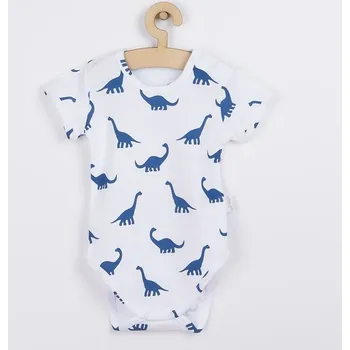 Kojenecký body Kojenecké bavlněné body s krátkým rukávem Nicol Ivo modrá, Velikost 74 (6-9m)