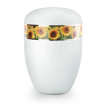 Smuteční dekorace Ekologická urna Fleur Blanche II - Slunečnice
