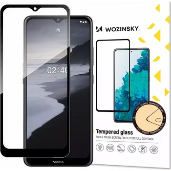 Ochranné tvrzené sklo Wozinsky pro Nokia 2.4 Černé, na celý displej (Tvrzenné ochranné sklo Wozinsky Nokia 2.4 na celý displej, tempered glass)