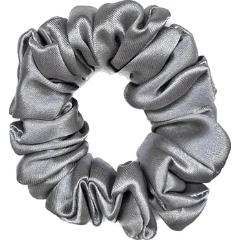 Mischu design Scrunchies - saténové gumičky Barva: stříbrná, Průměr: 8 cm