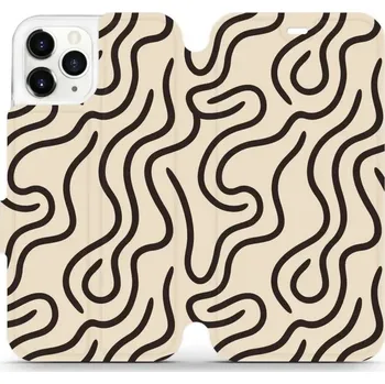 Pouzdro na mobilní telefon Flipové pouzdro Mobiwear - Apple iPhone 11 Pro - VA60S Linky (Knížkové flip pouzdro, obal, kryt na mobil Apple iPhone 11 Pro - VA60S Linky, materiál Umělá kůže + TPU - ochrana 360°, stojánek, silikonová vanička, magnetické zavírání)