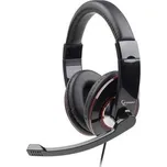 GEMBIRD MHS-001, černé (black), sluchátka, ovládání hlasitosti, jack 3,5mm, s mikrofonem, 32 Ohm