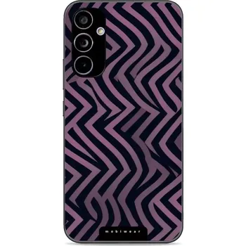 Pouzdro na mobilní telefon Lesklý kryt Mobiwear Glossy - Samsung Galaxy A34 5G - GA55G Fialové klikyháky (Prémiové lesklé pouzdro, obal, kryt Mobiwear Glossy na mobil Samsung Galaxy A34 5G - GA55G Fialové klikyháky, materiál Plast + TPU silikon - krytí po všech stranách,)