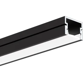 LED páska Ledshopik LED profil KLUS PDS-4-PLUS černý - LED profil PDS-4-PLUS černý - 1m