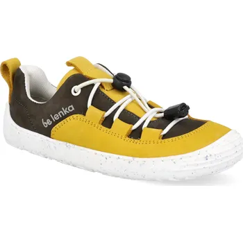 Barefoot dětské tenisky Be Lenka - Xplorer Yellow & Olive Black žluté Velikost: 27