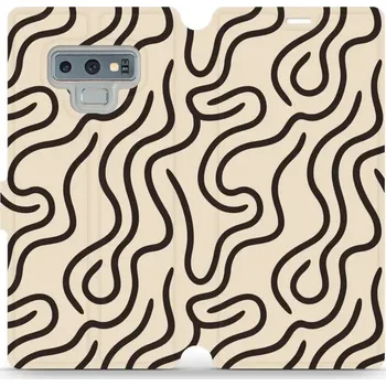 Pouzdro na mobilní telefon Flipové pouzdro Mobiwear - Samsung Galaxy Note 9 - VA60S Linky (Knížkové flip pouzdro, obal, kryt na mobil Samsung Galaxy Note 9 - VA60S Linky, materiál Umělá kůže + TPU - ochrana 360°, stojánek, silikonová vanička, magnetické zavírání)