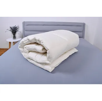 přikrývka Zimní přikrývka z ovčí vlny StříbroAktiv smetanová - 200x220 cm partnerská , Smetanová sypkovina StříbroAktiv