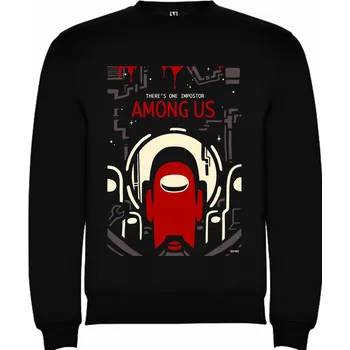 Chlapecká mikina Mikina bez kapuce Among Us Barva: černá, Velikost: 122/128 - 7/8let