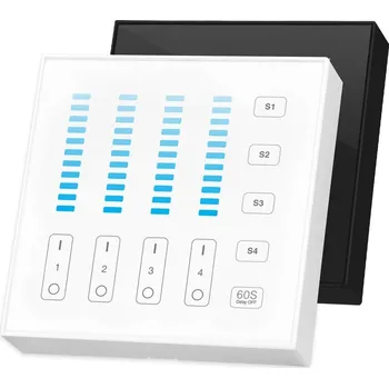 LED páska Mi-Light RF Nástěnný dálkový ovladač pro jednobarevné LED pásky s pamětí scény, 4-kanálový - Bílá - LED Solution - B5 - B5