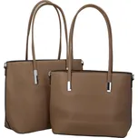 Set dvou dámských koženkových kabelek na rameno Cherana, khaki