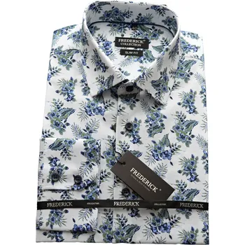 Pánská košile Pánská košile s dlouhým rukávem - střih SLIM - vzor F467 - 48