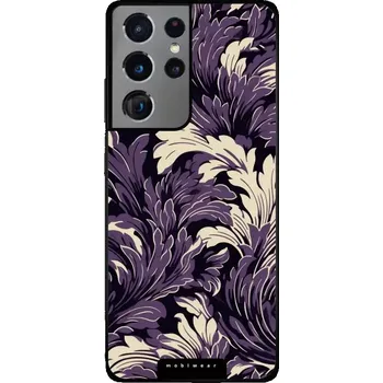 Pouzdro na mobilní telefon Lesklý kryt Mobiwear Glossy - Samsung Galaxy S21 Ultra - GA46G Fialové rostliny (Prémiové lesklé pouzdro, obal, kryt Mobiwear Glossy na mobil Samsung Galaxy S21 Ultra - GA46G Fialové rostliny, materiál Plast + TPU silikon - krytí po všech stranách,)