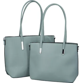 Kabelka Set dvou dámských koženkových kabelek na rameno Cherana, modrá