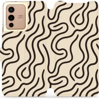 Pouzdro na mobilní telefon Flipové pouzdro Mobiwear - Vivo V23 5G - VA60S Linky (Knížkové flip pouzdro, obal, kryt na mobil Vivo V23 5G - VA60S Linky, materiál Umělá kůže + TPU - ochrana 360°, stojánek, silikonová vanička, magnetické zavírání)