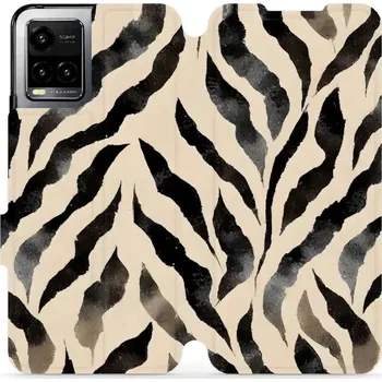 Pouzdro na mobilní telefon Flipové pouzdro Mobiwear - Vivo Y33S - VA53S Zebří (Knížkové flip pouzdro, obal, kryt na mobil Vivo Y33S - VA53S Zebří, materiál Umělá kůže + TPU - ochrana 360°, stojánek, silikonová vanička, magnetické zavírání)