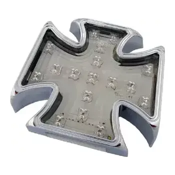 Osvětlení pro motocykl Zadní LED světlo gotický kříž na motorku (Zadní světlo na choppera gotický kříž)