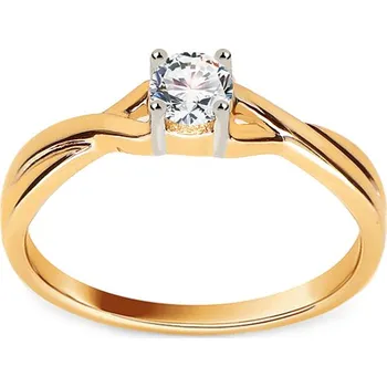 Prsten Jemný zlatý zásnubní prsten se zirkonem IZ17042 + dárkové balení LUXUS zdarma