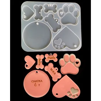Silikonová forma – psí známky a cedulky