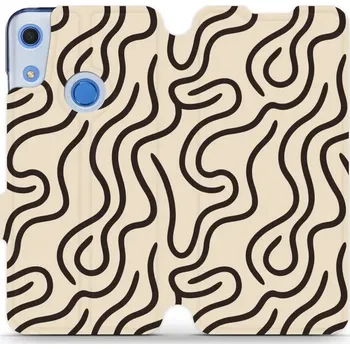 Pouzdro na mobilní telefon Flipové pouzdro Mobiwear - Huawei Y6 2019 / Honor 8A / Huawei Y6s - VA60S Linky (Knížkové flip pouzdro, obal, kryt na mobil Huawei Y6 2019 / Honor 8A / Huawei Y6s - VA60S Linky, materiál Umělá kůže + TPU - ochrana 360°, stojánek, silikonová vanička,)