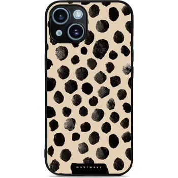 Pouzdro na mobilní telefon Lesklý kryt Mobiwear Glossy - Apple iPhone 14 - GA50G Černé puntíky (Prémiové lesklé pouzdro, obal, kryt Mobiwear Glossy na mobil Apple iPhone 14 - GA50G Černé puntíky, materiál Plast + TPU silikon - krytí po všech stranách, neošoupatelný potisk, tenké)