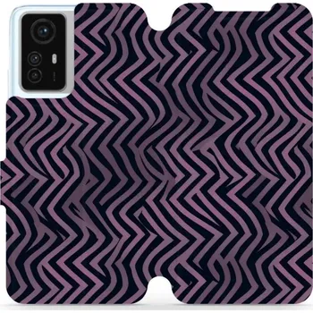 Pouzdro na mobilní telefon Flipové pouzdro Mobiwear - Xiaomi Redmi Note 12S - VA55S Fialové klikyháky (Knížkové flip pouzdro, obal, kryt na mobil Xiaomi Redmi Note 12S - VA55S Fialové klikyháky, materiál Umělá kůže + TPU - ochrana 360°, stojánek, silikonová vanička, magnetické)