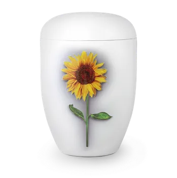 Smuteční dekorace Ekologická urna Fleur Blanche - Slunečnice