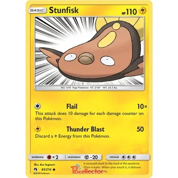 Sběratelská karetní hra Stunfisk 083/214 - Lost Thunder Typ karty: Non-Holo