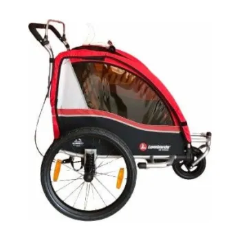 Odrážedlo Přívěs na kolo Lombardo, polyester, černo/červený