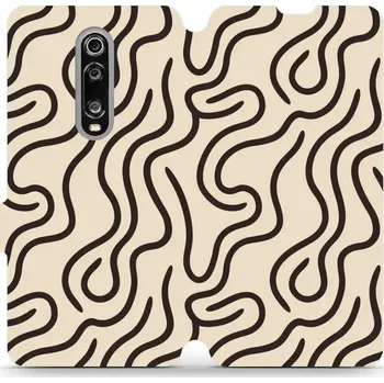 Pouzdro na mobilní telefon Flipové pouzdro Mobiwear - Xiaomi Mi 9T Pro - VA60S Linky (Knížkové flip pouzdro, obal, kryt na mobil Xiaomi Mi 9T Pro - VA60S Linky, materiál Umělá kůže + TPU - ochrana 360°, stojánek, silikonová vanička, magnetické zavírání)
