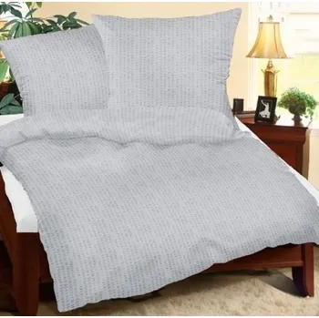 Povlečení Ložní povlečení krep šedý - 200x200 + 2x 70x90 cm