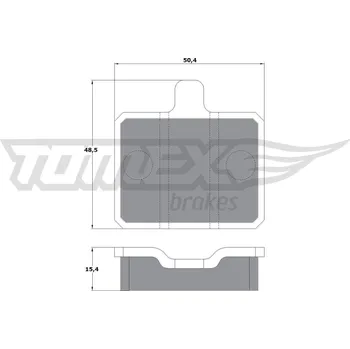 Brzdová destička Sada brzdových destiček, kotoučová brzda TOMEX Brakes TX 10-25