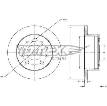 Brzdový kotouč Brzdový kotouč TOMEX Brakes TX 72-35