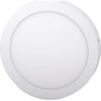 LED panel Bílý přisazený LED panel kulatý 220mm 18W - Studená bílá - T-LED