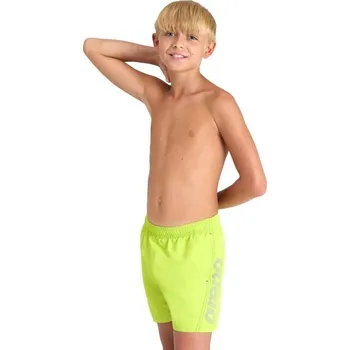 Chlapecké plavky ARENA - CHLAPECKÉ ŠORTKY FUNDAMENTALS ARENA LOGO JR. BOXER NEONOVĚ ZELENKAVÉ 0064486888-9Y