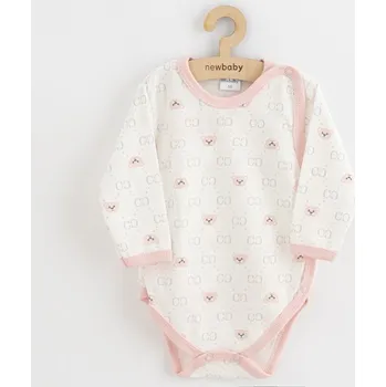 Kojenecký body Kojenecké celorozepínací body New Baby Classic II medvídek růžový, Velikost 68 (4-6m)