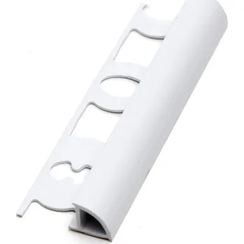 Stavební profil Ukončovací lišta PVC, bílá, 10 mm, 250 cm