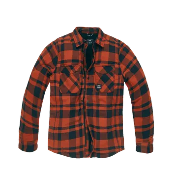 Dámská casual bunda Vintage Industries Košilová bunda Darwin, oranžová kostkovaná