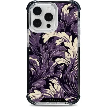 Pouzdro na mobilní telefon Odolný obal Mobiwear MagSafe Elite Bumper - Apple iPhone 15 Pro Max - DA46D Fialové rostliny (Odolný kryt, pouzdro, obal Mobiwear Elite Bumper na mobil Apple iPhone 15 Pro Max - DA46D Fialové rostliny, materiál Plast + TPU silikon + kov - zesílená ochrana