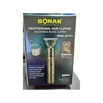 Strojek na vlasy sonar sn-7571+ Zastřihovací a holící barber stroje USB nabíjení zlatý ( Zastřihovací a holící barber stroje USB nabíjení zlatý)