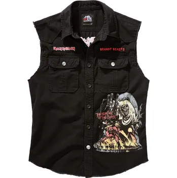 Pánská košile BRANDIT Iron Maiden Vintage Shirt sleeveless NOTB XXL