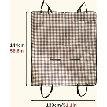 Pelíšek pro psa Voděodolný ochranný potah/podložka do auta pro psy (144 x 130 cm) Barva: hnědá