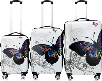 Cestovní kufr DBA 104007 set kufrů motýli