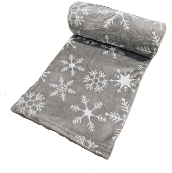 deka Mikroplyšová deka VLOČKY šedá
