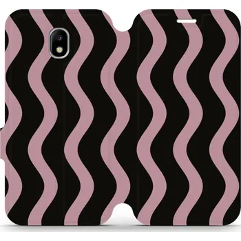 Pouzdro na mobilní telefon Flipové pouzdro Mobiwear - Samsung Galaxy J5 2017 - VA54S Fialové vlnky (Knížkové flip pouzdro, obal, kryt na mobil Samsung Galaxy J5 2017 - VA54S Fialové vlnky, materiál Umělá kůže + TPU - ochrana 360°, stojánek, silikonová vanička, magnetické zavírání)