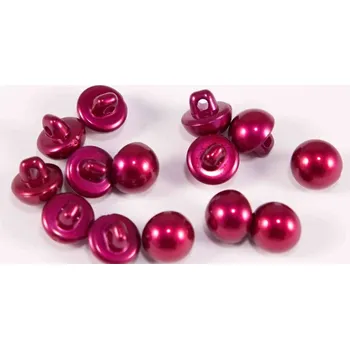 Knoflík Knoflík perlička se spodním přišitím - vínová - průměr 0,9 cm
