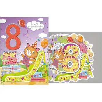 Blahopřání bez textu k narozeninám 8 CN-875