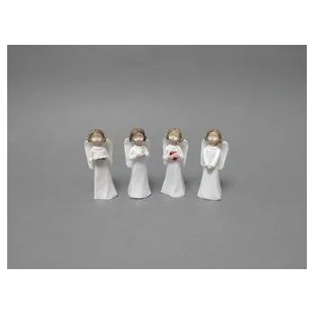 Vánoce Anděl bílý s drdůlky mini