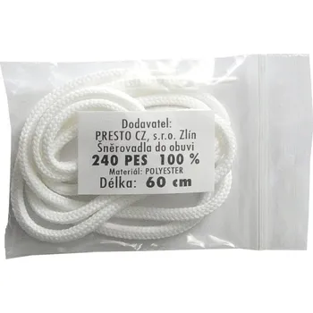 Tkaničky do bot Tkaničky do bot kulaté tenké Dr. Grepl 240 PES 60 cm - bílé, 60