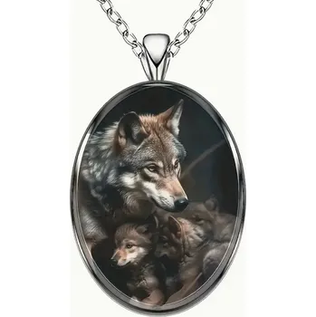 Řetízek Náhrdelník a přívěsek vlk