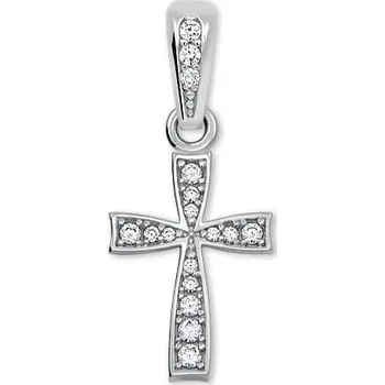 Přívěsek Soliter Jemný přívěsek křížek z bílého zlata 249 001 00570 07 + 2 měsíce na vrácení zboží